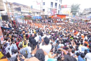 जल्लोषपूर्ण वातावरणात श्रीमंत भाऊसाहेब रंगारी गणपती विराजमान