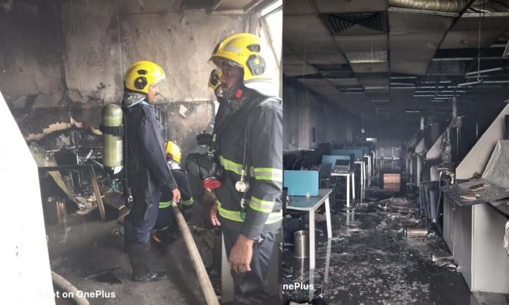 येरवडा कॉमरझोन आयटी पार्कमध्ये आग