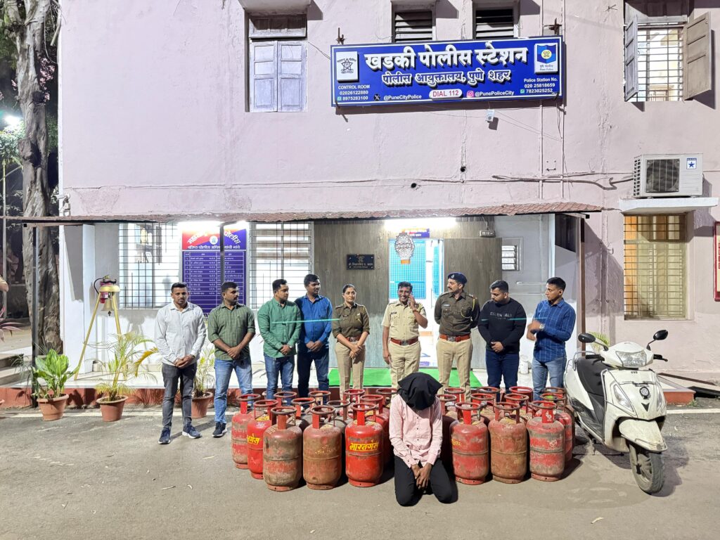 खडकीत गॅस सिलिंडर चोरणारा अटकेत