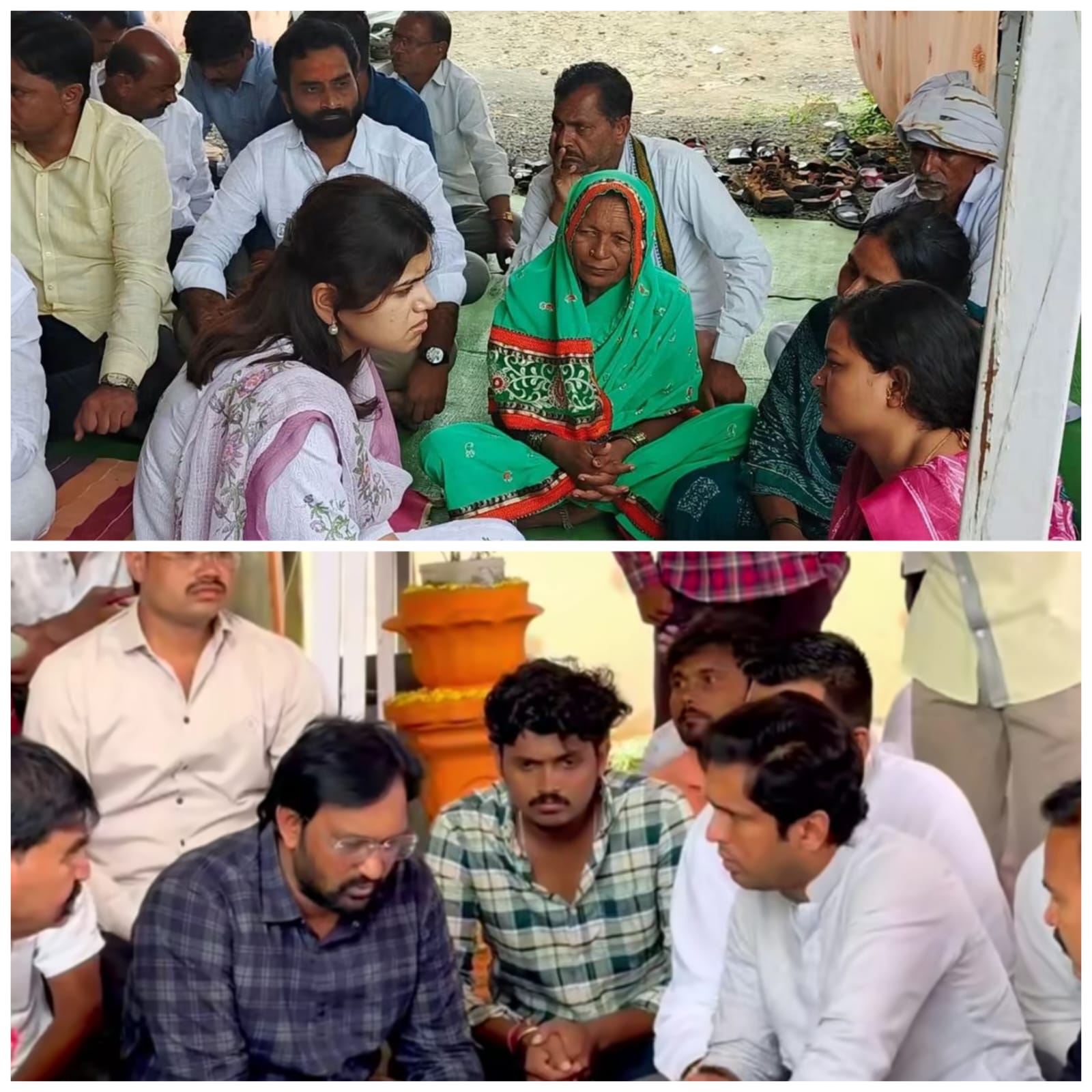 आमदार नमिता मुंदडा यांनी केले घुले कुटुंबीयांचे सांत्वन