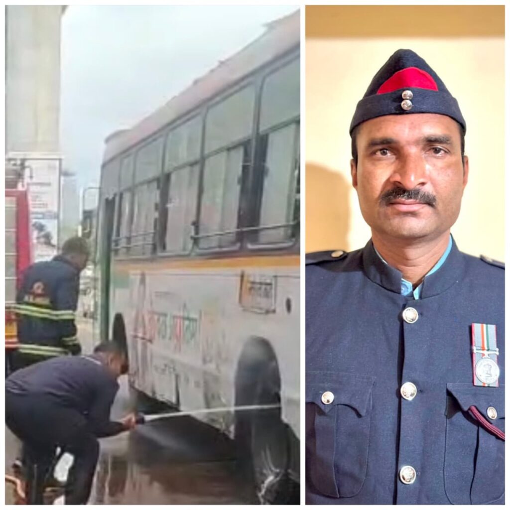 PMPML Bus Fire Pune : पुण्यात पीएमपीएमएल बसला आग