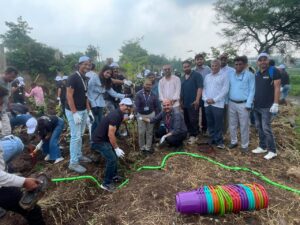 मियावाकी वन, Miyawaki Forest, आळंदी, Alandi, सिद्धबेट, Siddhabet, वृक्षारोपण, Tree Plantation, 5 हजार रोपे, 5000 Saplings, सेवा संकल्प अभियान, Seva Sankalp Abhiyan, पर्यावरण संवर्धन, Environmental Conservation, हरित आळंदी, Green Alandi, CSR Initiative